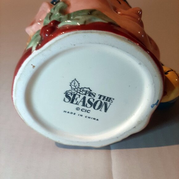 Vintage Christmas Elf Ceramic Coffee Mug 3D 20oz. Tis the Season Holiday tea cup - Picture 7 of 7